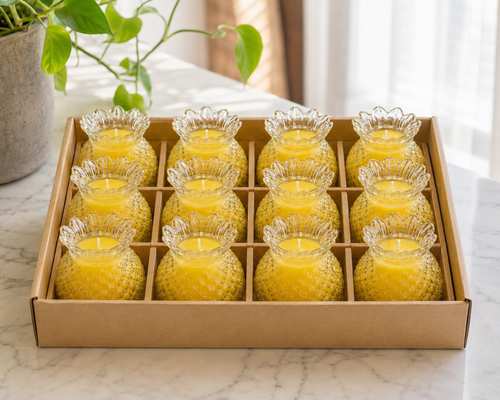 Candles (Pineapple）旺俫玻璃烛 （12pcs/box